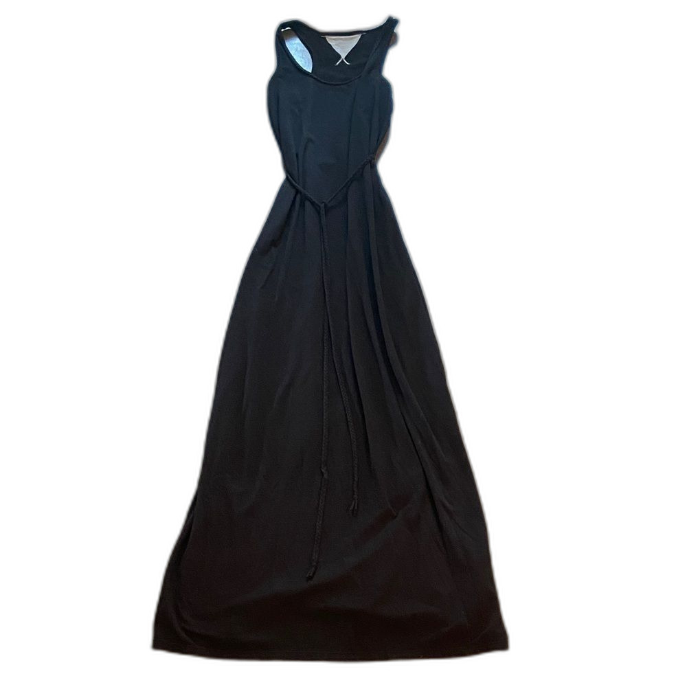 Calvin Klein Black Racerback Maxi with Waist Tie sz Small